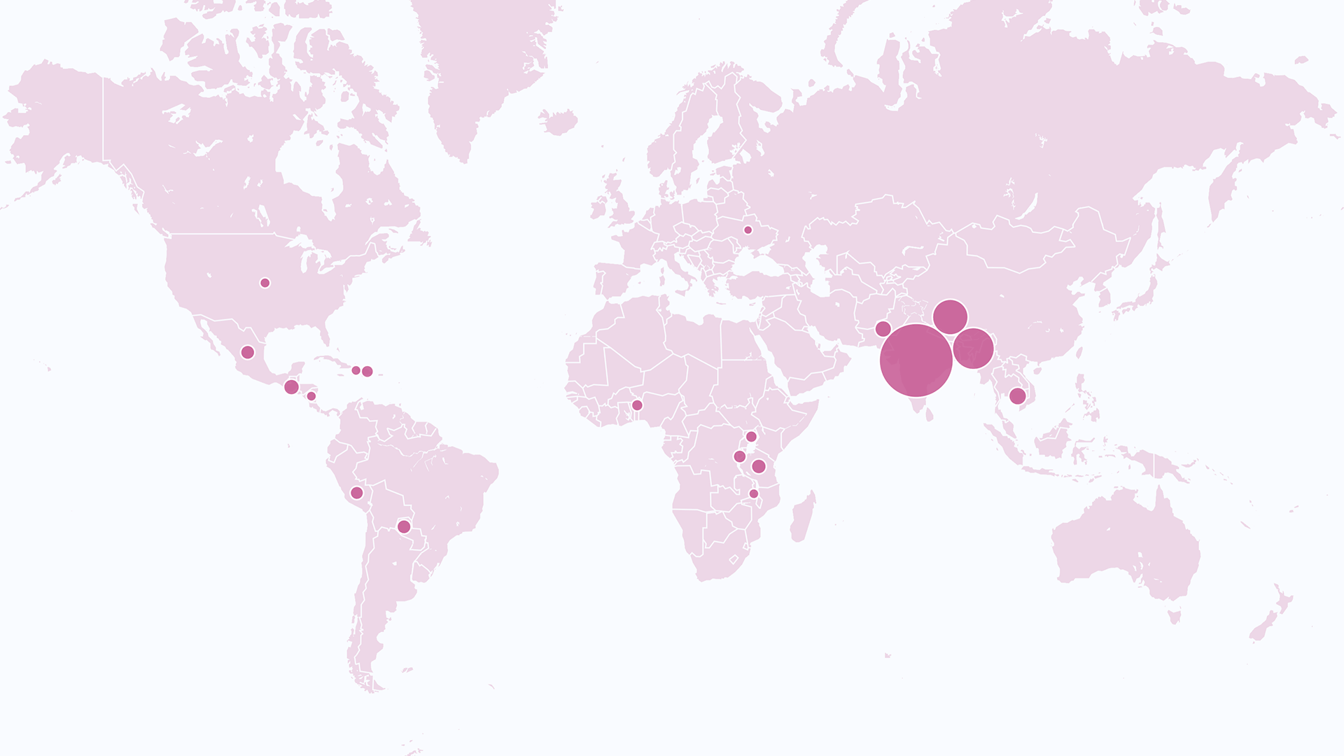 Sevatree Foundation presence map